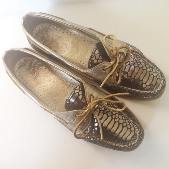 COPY - Sperry Top Sider Crocodile Print Metallic … - Picture 4 of 6